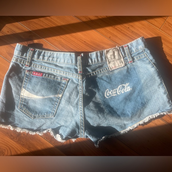 COCA COLA TRADEMARK DENIM SHORTS - Picture 9 of 13